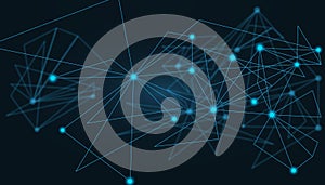 Low Poly Network Design. Stylized 3D Connection Nodes and Web Structures for Tech, UI, Apps, and Digital Visuals