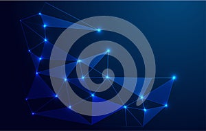 Low Poly Network Design. Stylized 3D Connection Nodes and Web Structures for Tech, UI, Apps, and Digital Visuals