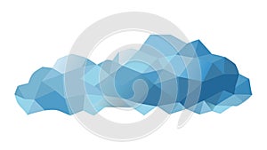 Low Poly Blue Cloud Shape Vector Design Generative AI