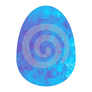 Low poly blue egg