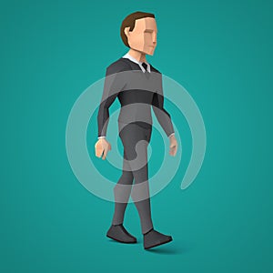 Low poly business man