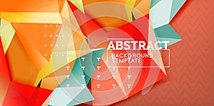 Low poly design 3d triangular shape background, mosaic abstract design template