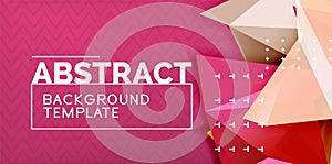 Low poly design 3d triangular shape background, mosaic abstract design template