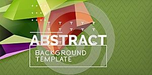 Low poly design 3d triangular shape background, mosaic abstract design template