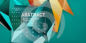 Low poly design 3d triangular shape background, mosaic abstract design template