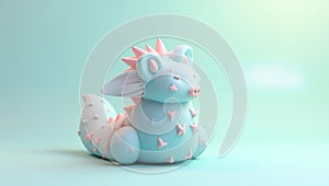 Low-poly fantasy creature (3D render