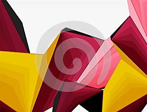 Low poly geometric 3d shape background