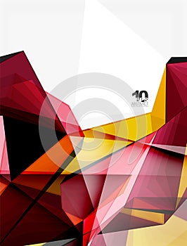 Low poly geometric 3d shape background