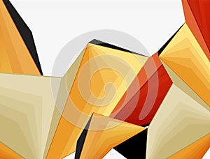Low poly geometric 3d shape background