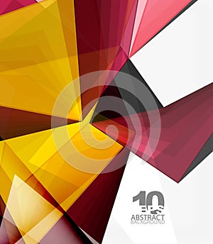 Low poly geometric 3d shape background
