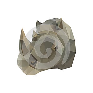 Low poly illustration. Rhino