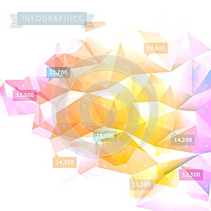 Low-poly infographics background