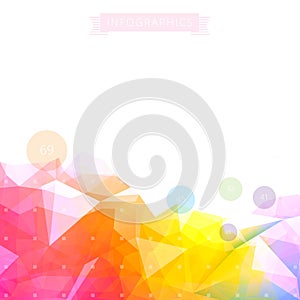 Low-poly infographics background