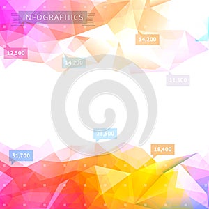 Low-poly infographics background