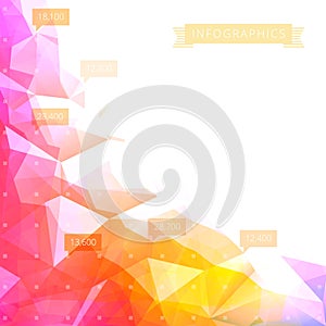 Low-poly infographics background