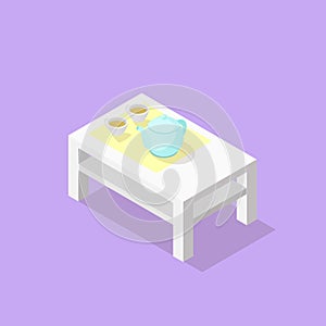 Low poly isometric coffee table