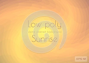 A low poly light orange abstract background resembling the rising sun or the birth of a supernova, a galaxy. Geometric
