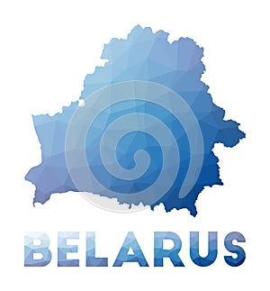 Low poly map of Belarus.