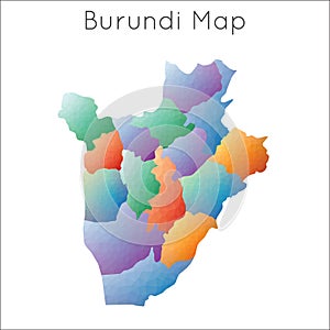 Low Poly map of Burundi.