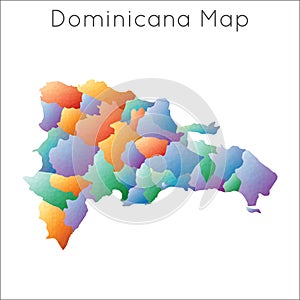 Low Poly map of Dominicana.