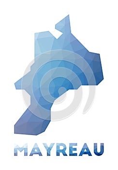 Low poly map of Mayreau.