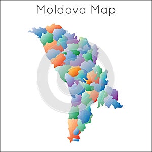 Low Poly map of Moldova.