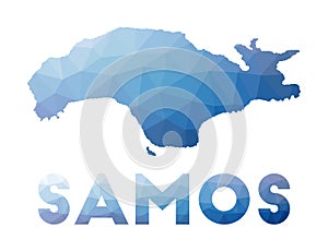 Low poly map of Samos.