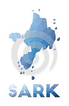 Low poly map of Sark.