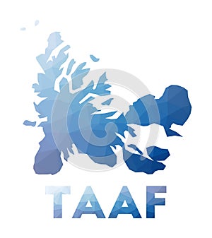 Low poly map of TAAF.