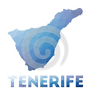 Low poly map of Tenerife.