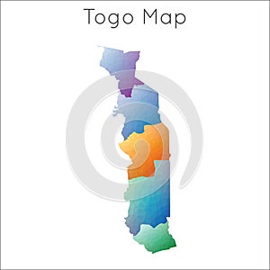 Low Poly map of Togo.