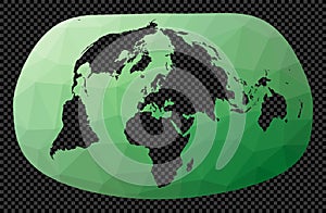 Low poly map of the world.