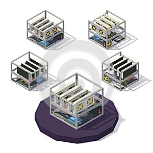 Low poly Mining Farm