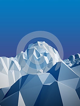 Low poly mountain landscape