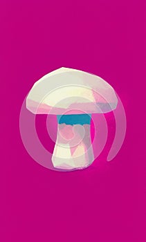 Low poly mushroom - stylized digitar art photo