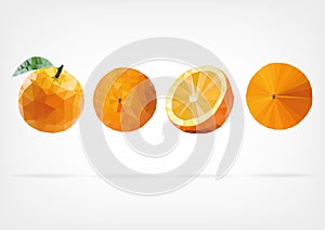 Low Poly Orange Fruit