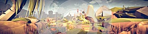 Low Poly Panoramic Wallpaper Landscape
