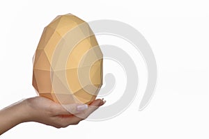 Low poly paper egg