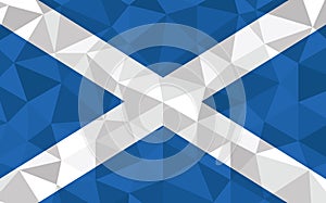 Low poly Scotland flag vector illustration. Triangular Scottish flag graphic. Scotland country flag is a symbol of independence