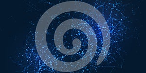 Low poly techno banner design