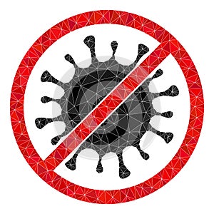 Stop Microbe Lowpoly Mocaic Icon