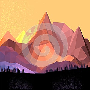 Low Poly Vector Mountain