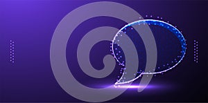 low poly wireframe mesh from polygonal design vector illustration