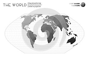 Low poly world map.