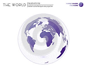 Low poly world map.