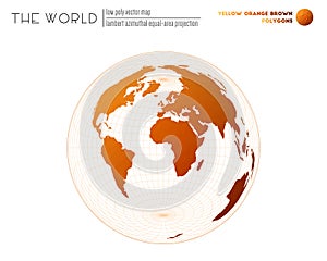 Low poly world map.