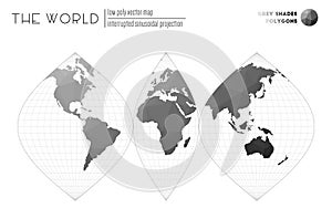 Low poly world map.