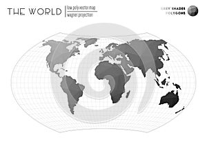 Low poly world map.