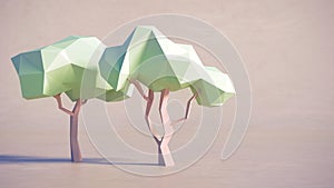 Low polygon 3D trees background