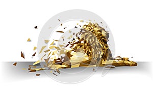 Low polygon Llion geometric pattern